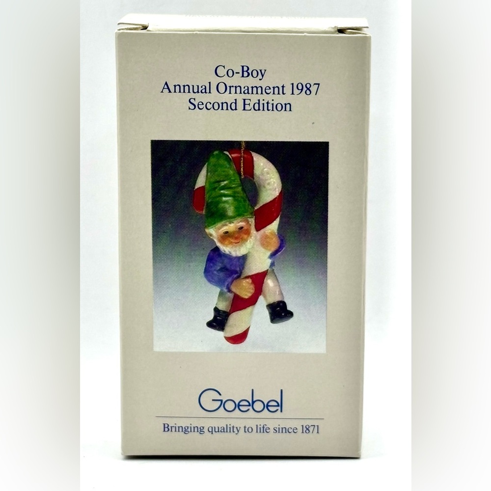 Goebel West Germany 1987 Co-boy gnome Annual Ornament -2nd Edition, hand painted